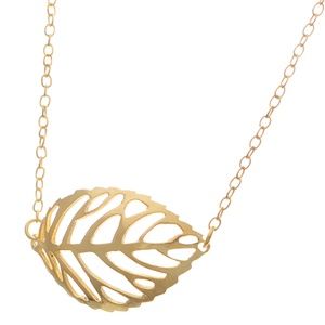 New Leaf Necklace 14K Gold over Sterling Silver